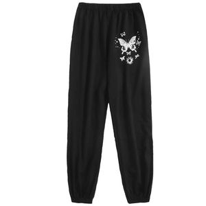 black butterfly sweatpants